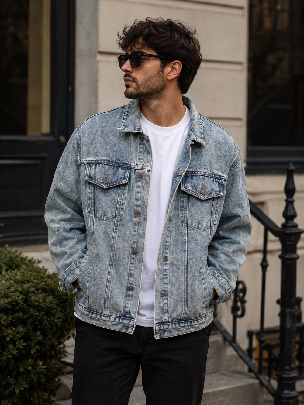 Forever 21 Light Blue Washed Denim Jacket